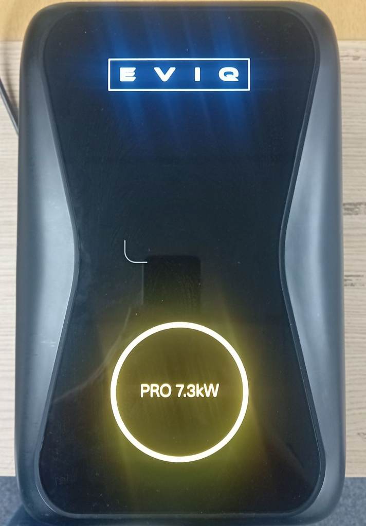 EVIQ Pro 7.3kW electric vehicle (EV) charging point. 