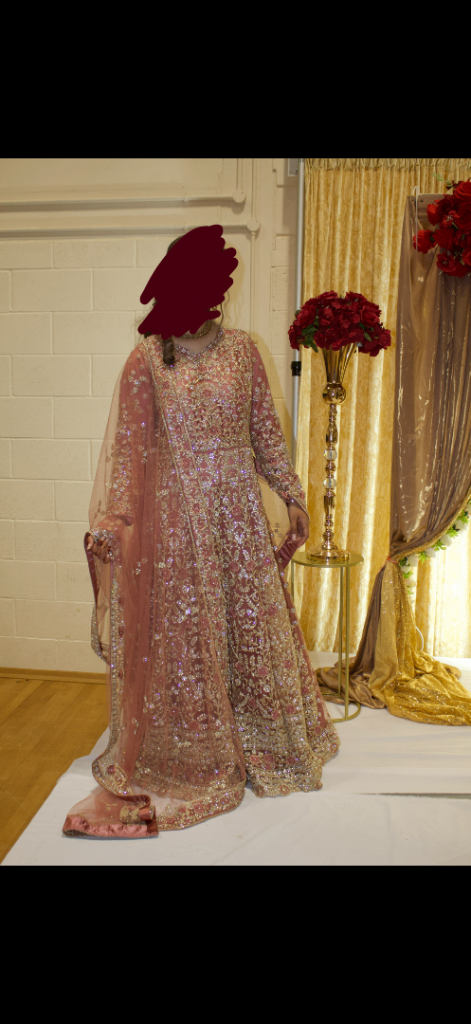 Pink Pakistani/indian Asian wedding dress size small