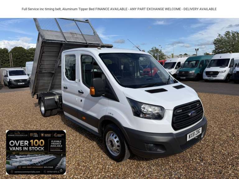 2018 Ford Transit 2.0 350 EcoBlue 1-Way Double Tipper Double Cab 4dr Diesel Manual RWD L3 Eur Tip...