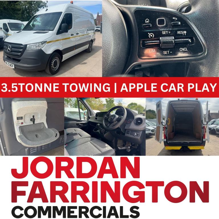 2022 72Reg MERCEDES BENZ SPRINTER 317 RWD WORKSHOP VAN WITH 3.5 TONNE TOWING 
