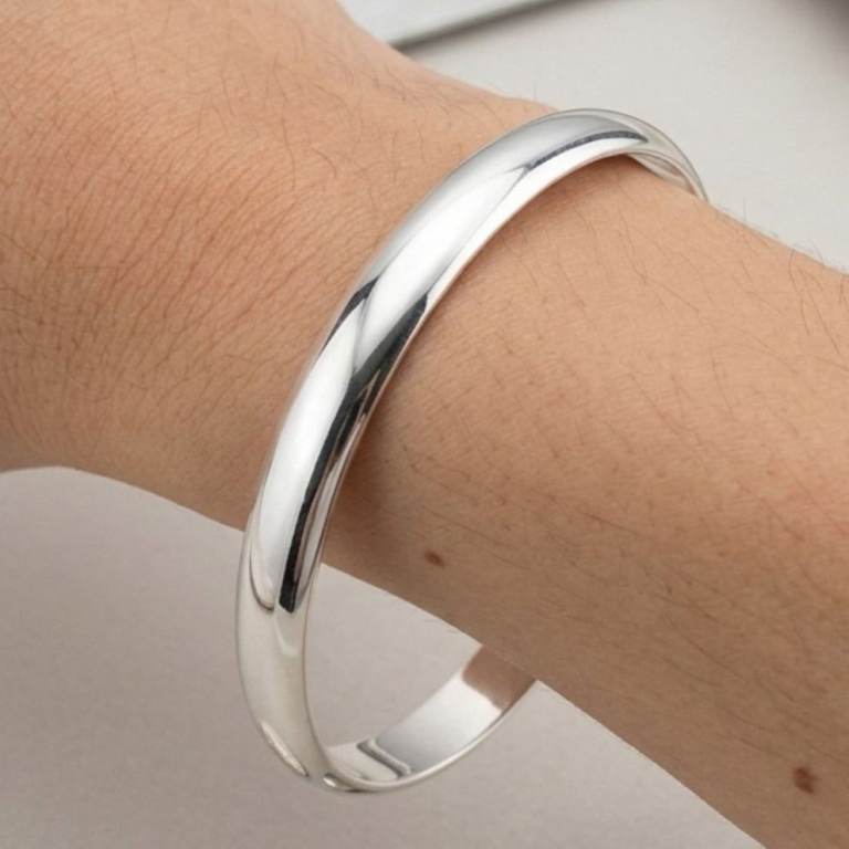 Adjustable Sterling Silver 925 Hallmarked Bangle Bracelet - Brand New