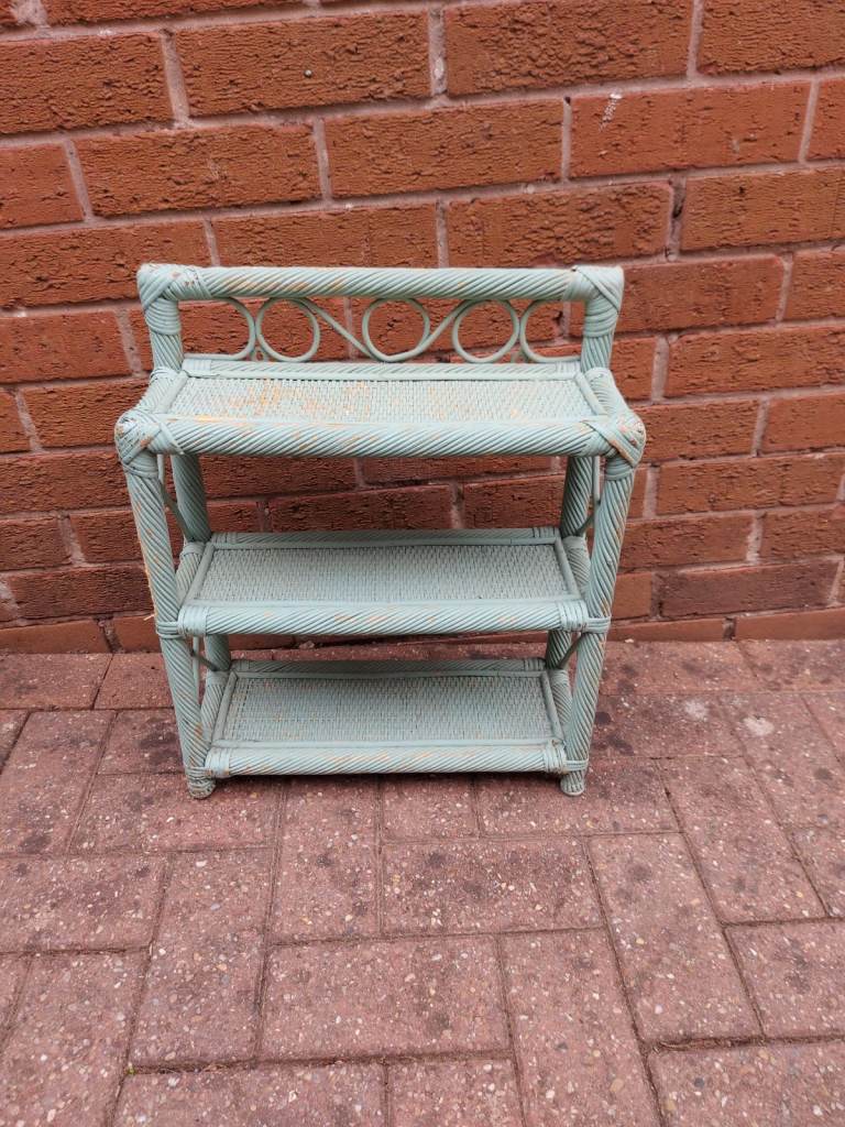 Bamboo painted shelves 