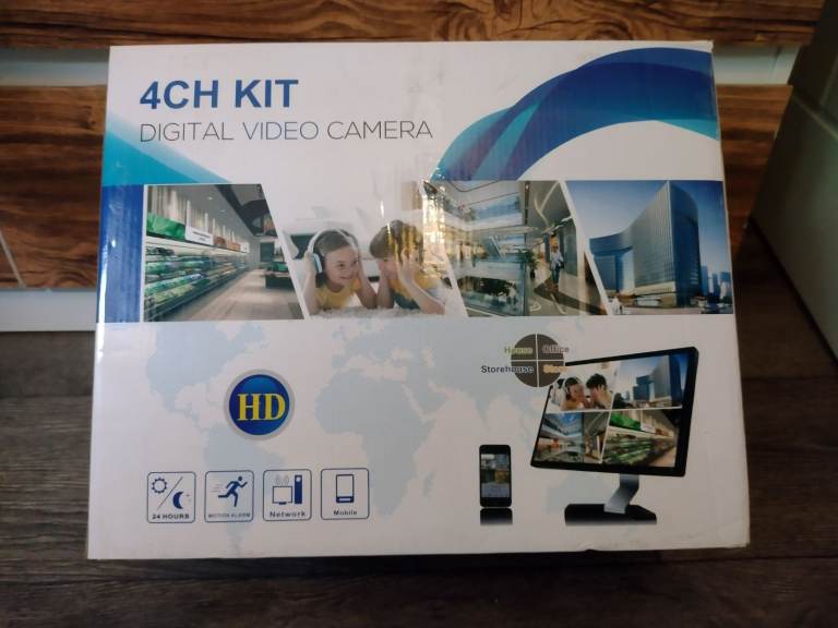 CCTV 4ch camera kit, brand new, no Harddrive.