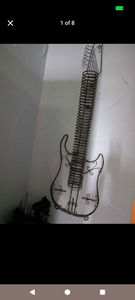 2 x Metal Guitar CD Rack / Decorative Stand