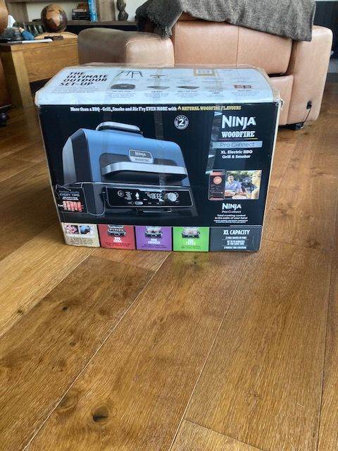 NINJA WOODFIRE PRO CONNECT XL ELECTRIC BBQ  GRILL AND SMOKER