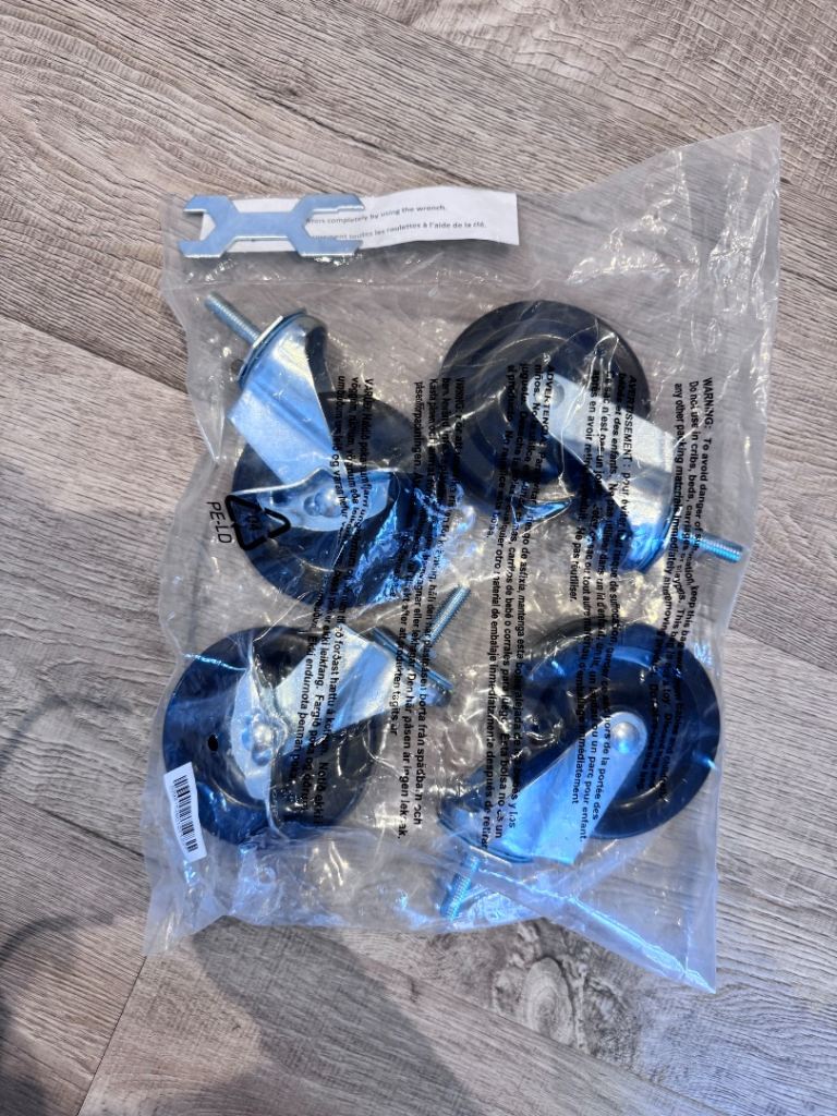 Set of 4 heavy duty castor wheels 