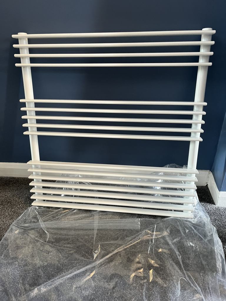 Quinn white fin towel radiator RRP £200+