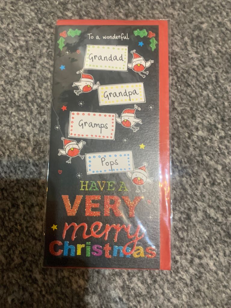 BRAND NEW GRANDAD CHRISTMAS CARD 