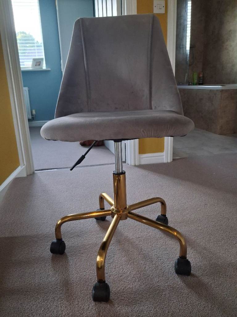 Super comfy grey computer or dressing table chair