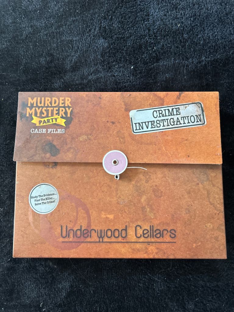 Murder Mystery Party Game: Underwood Cellars
