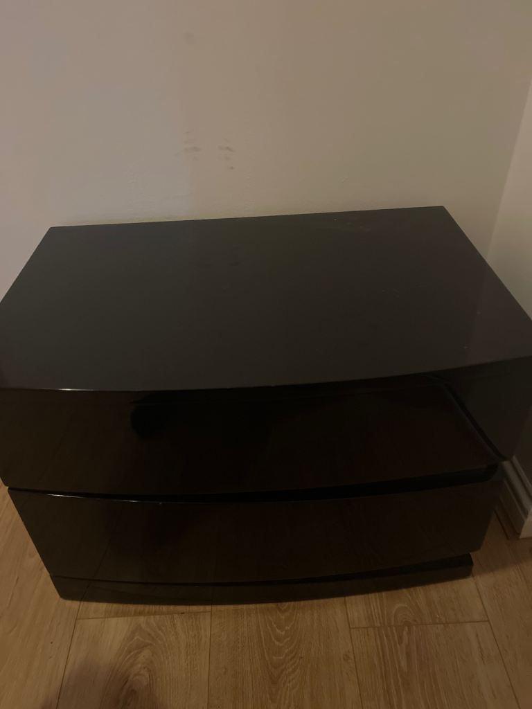 Black bedside drawer pair 