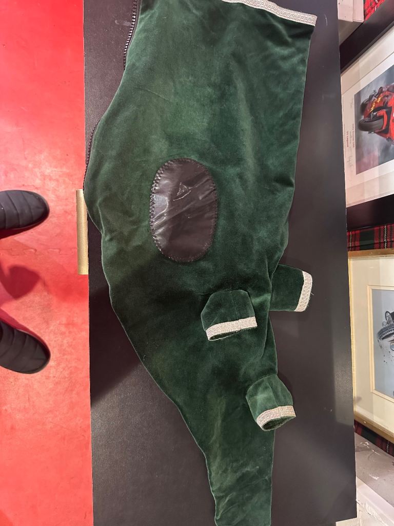 Green &sliver Braid bagpipe cover 