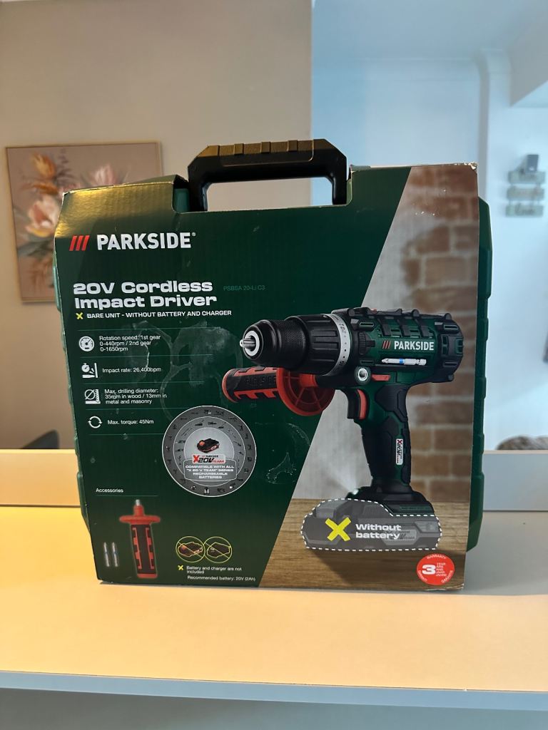 Parkside 20V Cordless Impact Driver - Brand New