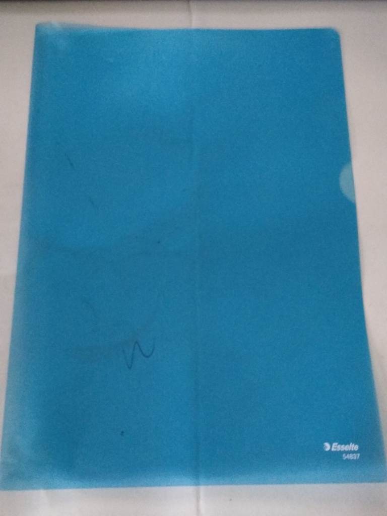 Blue Cut Flush Folders Clear A4 Folders Top + Side Opening with Thumb Notch - 10p each