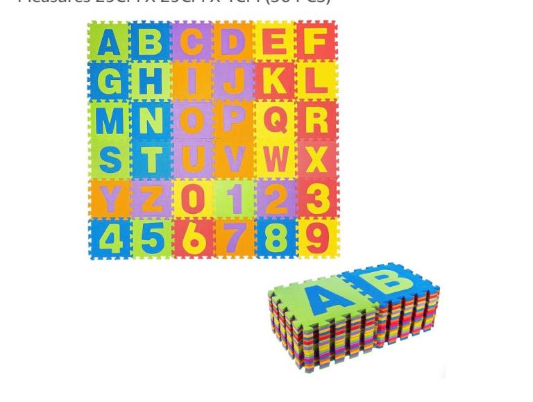 Alphabet floor mat for kids play room