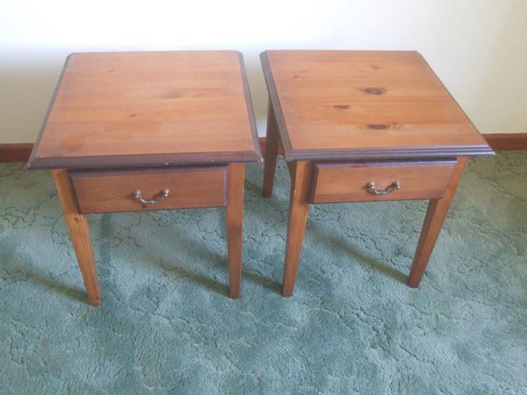 Pine Bedside Table x 2