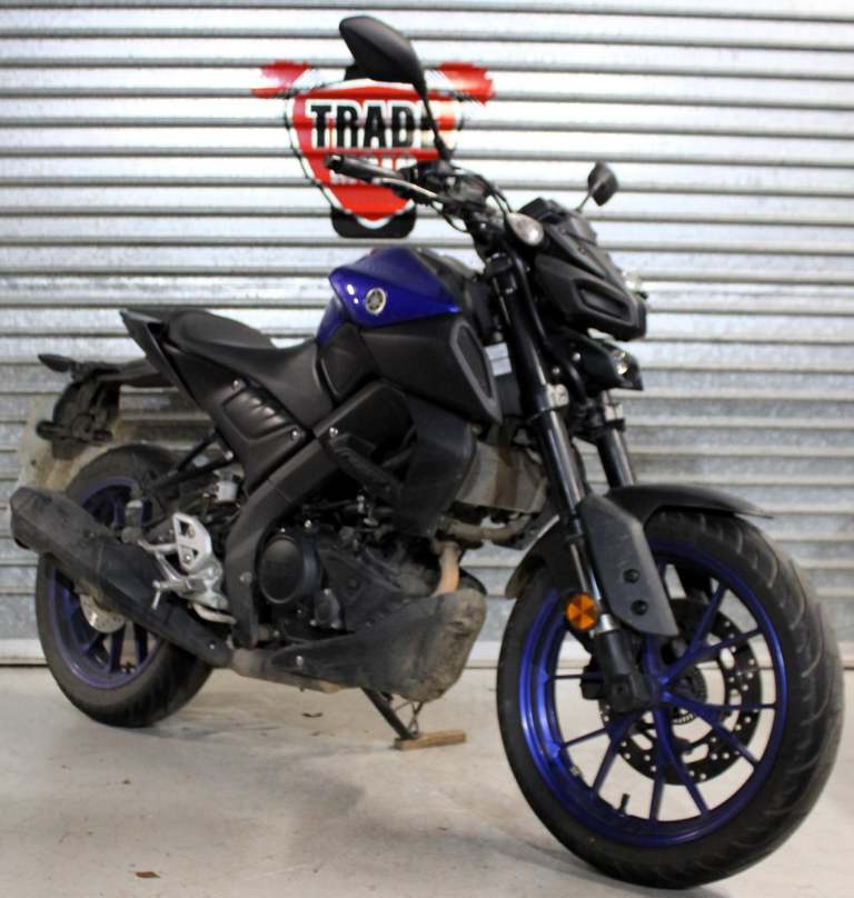 2021 21 YAMAHA MT 125 ABS MT125 NEW SHAPE BLUE TRADE SALE 15105 MILES MOT R125