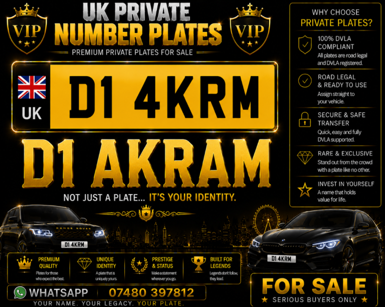 Private number plate a