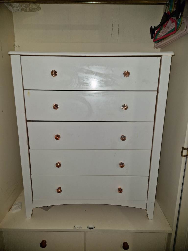 Habitat Minato 5 Drawer Chest Of Drawers – 80x40x95 – White