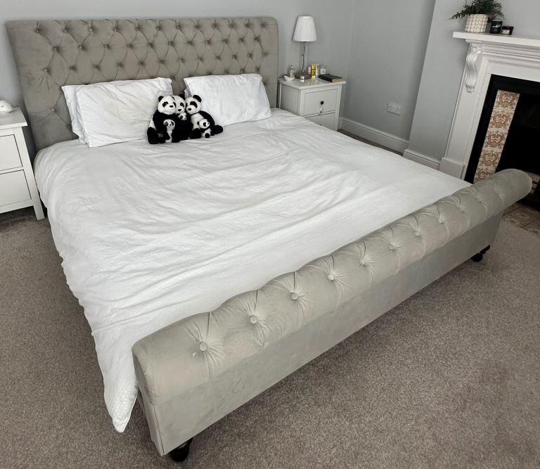 Superking Grey Bed Frame