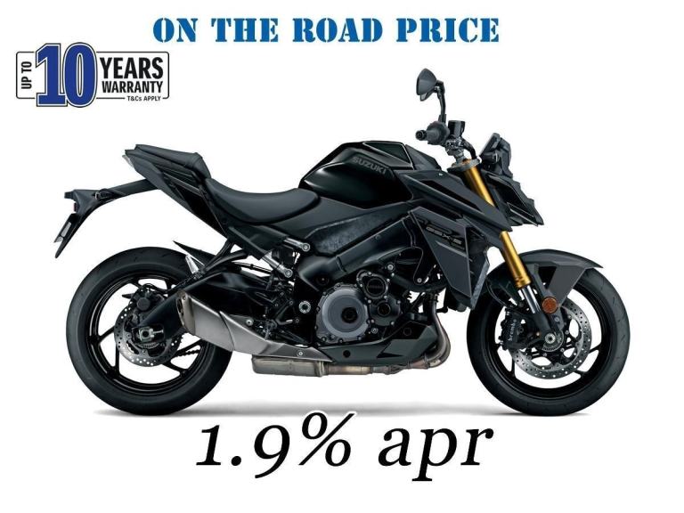 2026 Suzuki GSX-S1000 M6, new TFT screen model 1.9% APR, black, blue or red
