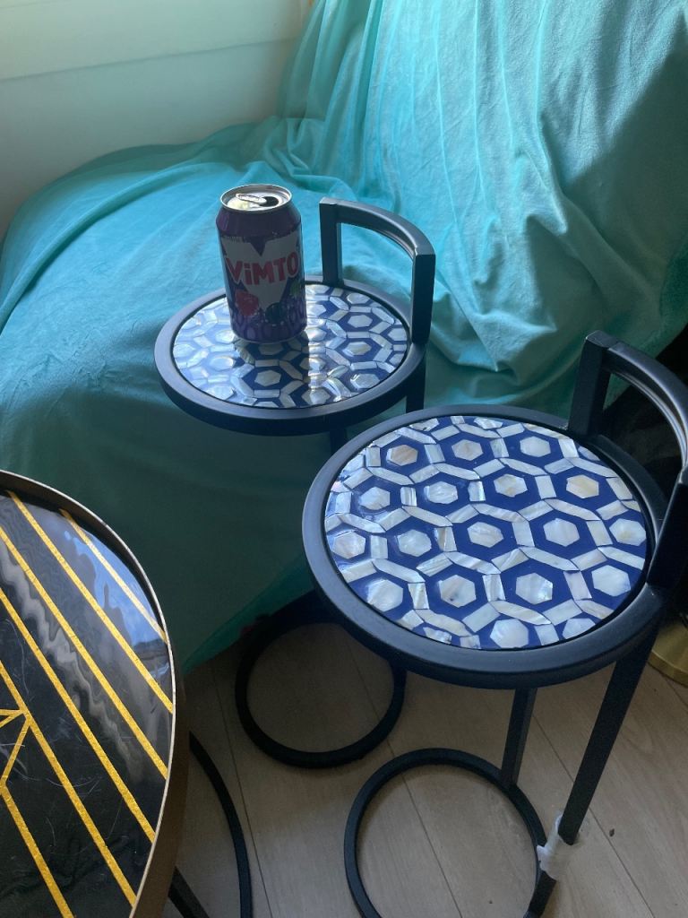 Two plant/ living room side tables