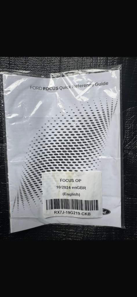 Ford focus 2024 onwards reference guide