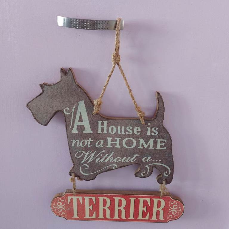 Heaven Sends Wall Hanging Terrier Dog Sign