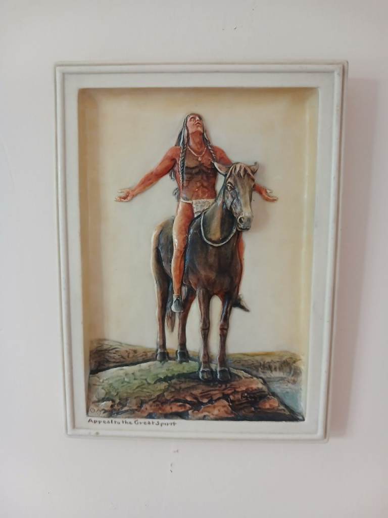 Vintage 3D Wall Art 'Appeal to the Great Spirit' Plaque