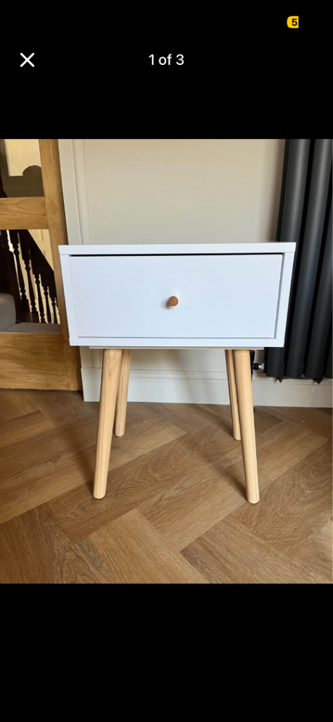 Habitat Bedside Table White 