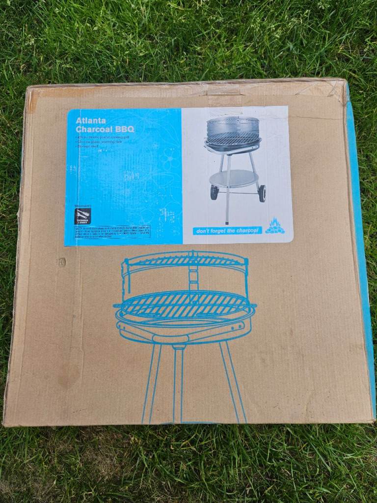 New Atlanta Charcoal BBQ 42cm – Kettle Grill with Warming Rack