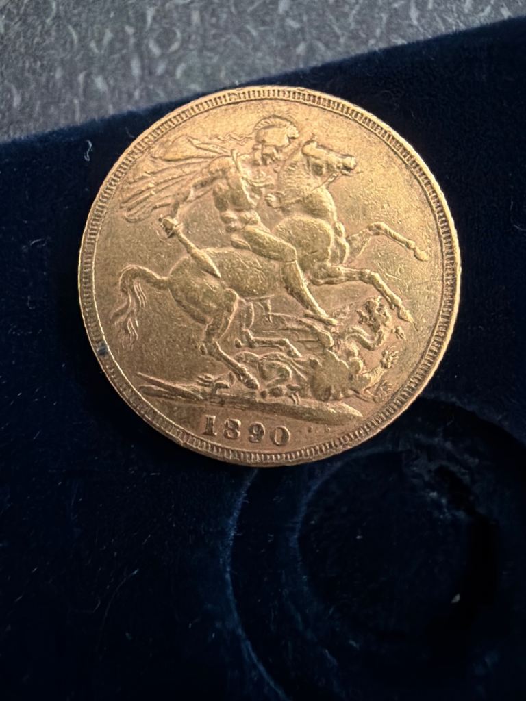 1890 Queen Victoria Sovereign 