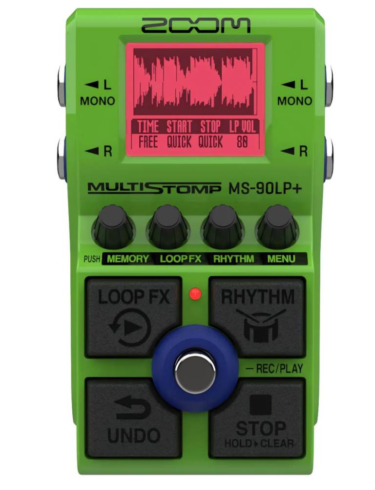 ZOOM MS-90LP+ Looper Pedal for Guitar and Bass, 32-bit float