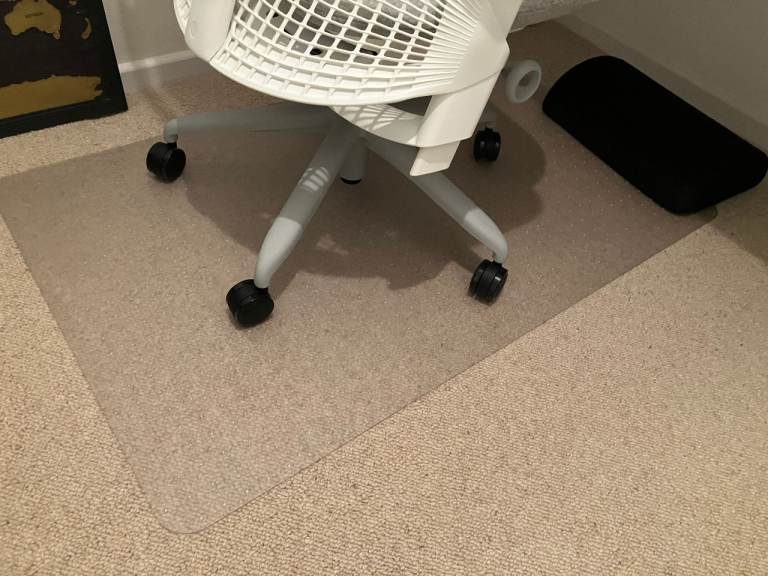 UPVC office chair mat for carpet floor 76x120cm