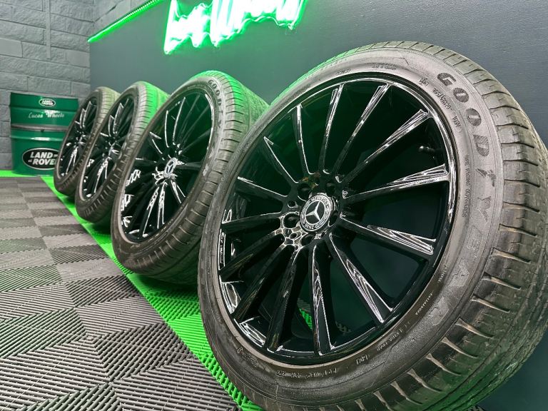 20” Mercedes Benz GLC Turbine 20" Gloss Black Alloy Wheels W253 A2534011900 & all Goodyears!