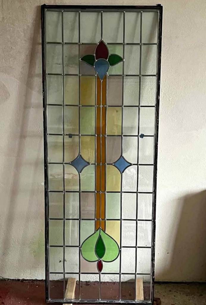 Decorative/reclaimed leaded stained glass panel