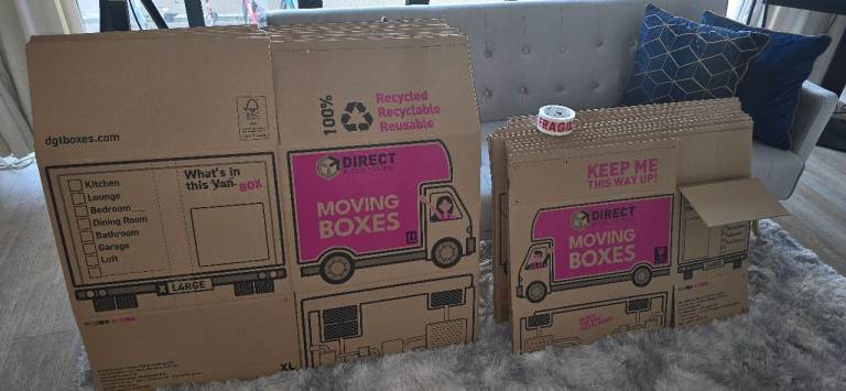 Moving Boxes – Various Sizes, As Good As New