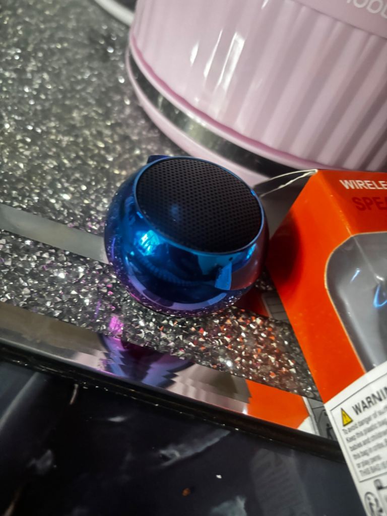 New Tiny mini speaker wireless metallic blue