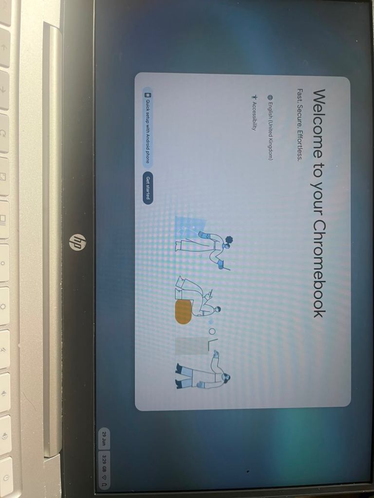 HP Chromebook Laptop - Silver, Fair Condition