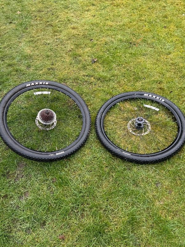 Pair 27.5 MTB Wheels with Maxxis Ikon Tyres - Used, Good Condition