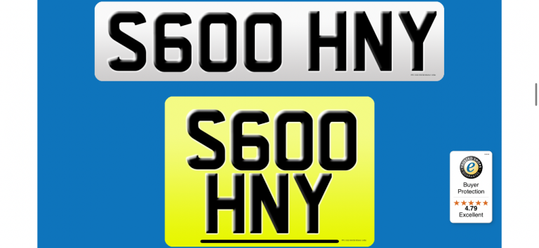 S600 HNY Johny private plate peronalised registration plate number