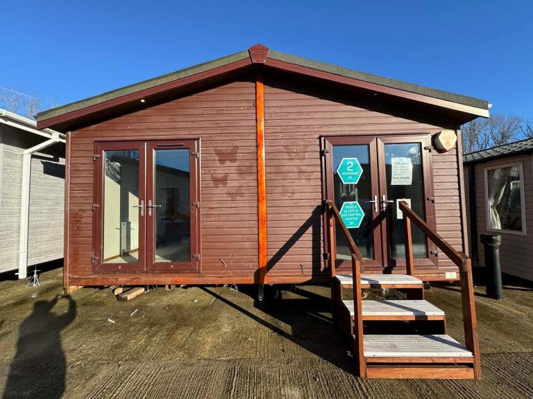 41x20 2 Bed Twin Lodge - DG, CH, New Carpet, French Doors - Offsite for Own Land