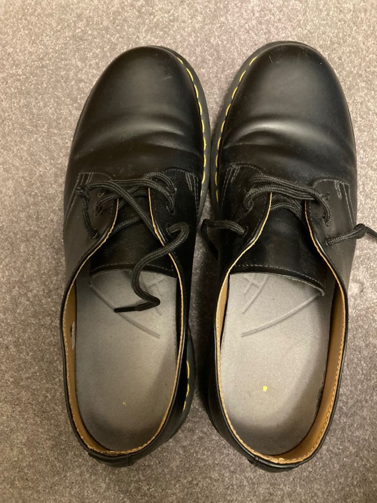 Dr. Martens 1461 Black Smooth Leather Shoes UK 9