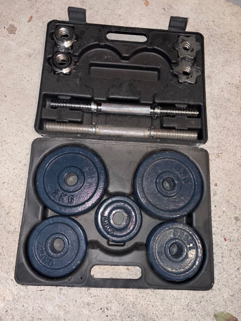 image for Cast iron dumbbell set 