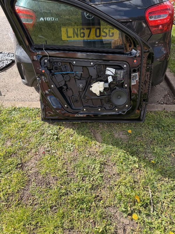 Mercedes A Class 180d 2017 Front Passenger Door Panel With The Wing Mirror.