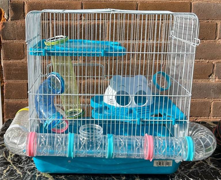 3 hamster / mouse / gerbil cages and other accessories.