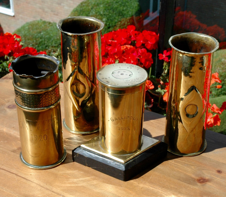 Trench-Art WW1 shells / art-deco