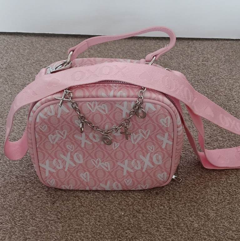 XOXO Pink Shoulder Bag with Charms - As Good As New