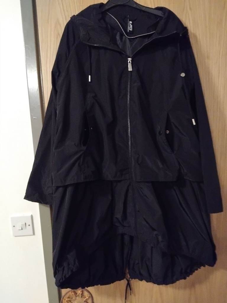 Womens Black Raincoat