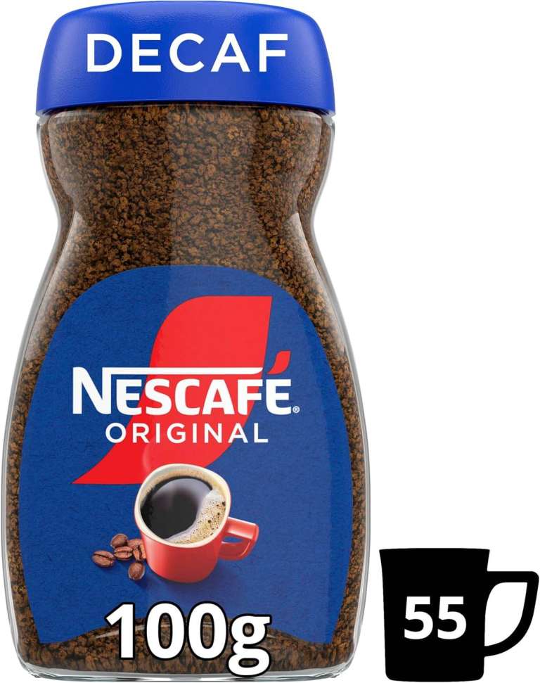 NESCAFÉ Original Decaf Instant Coffee 100g – Rich Aroma & Bold Flavour (Pack of 6)
